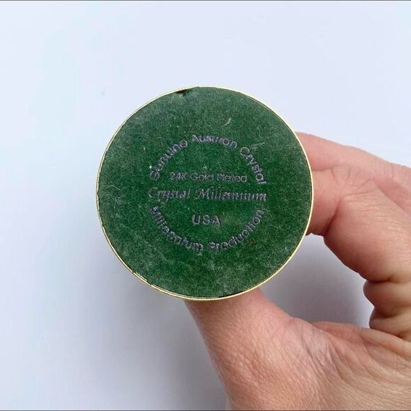 24K Gold Plated Crystal Vintage Mini Globe - Picture 3 of 3